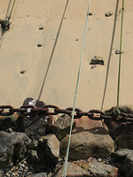 chains on a beach
